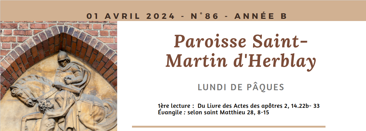 Feuille de messe – 01 avril 2024