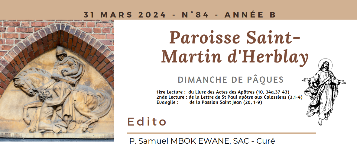 Feuille de messe – 31 mars 2024