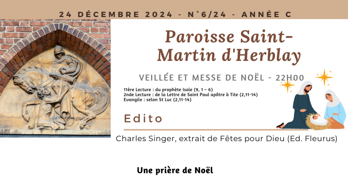 Feuillet de chants et d’annonces – 24 décembre 2024
