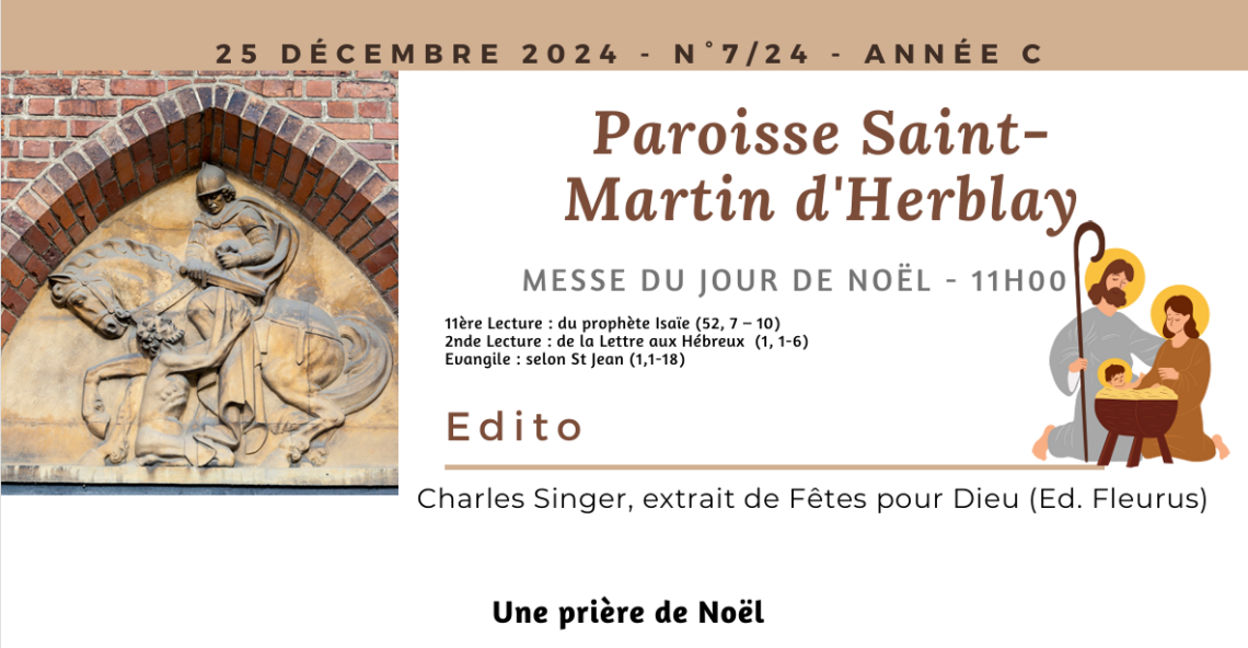 Feuillet de chants et d’annonces – 25 décembre 2024