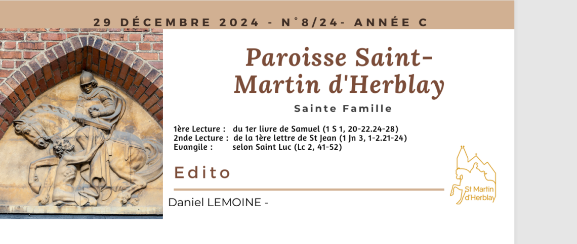 Feuillet d’annonces – 29 décembre 2024