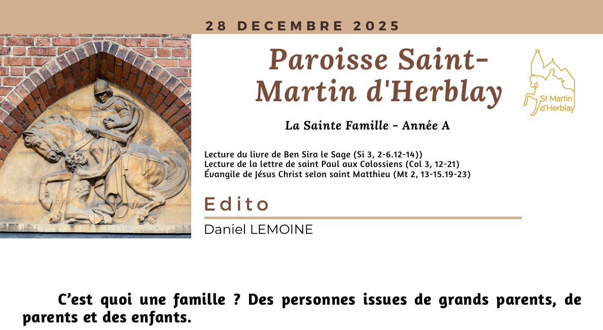 Feuillet d&rsquo;annonces – 28 décembre 2025