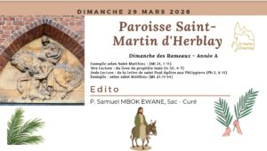 feuillet de chants – 29 mars 2026