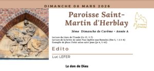 Feuillet d&rsquo;annonces – 08 mars 2026