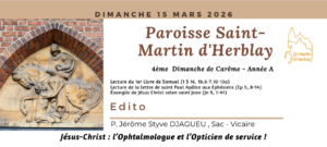 Feuillet d’annonces – 15 mars 2026