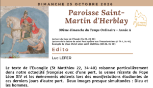 Feuillets d&rsquo;annonces – 25 octobre 2026